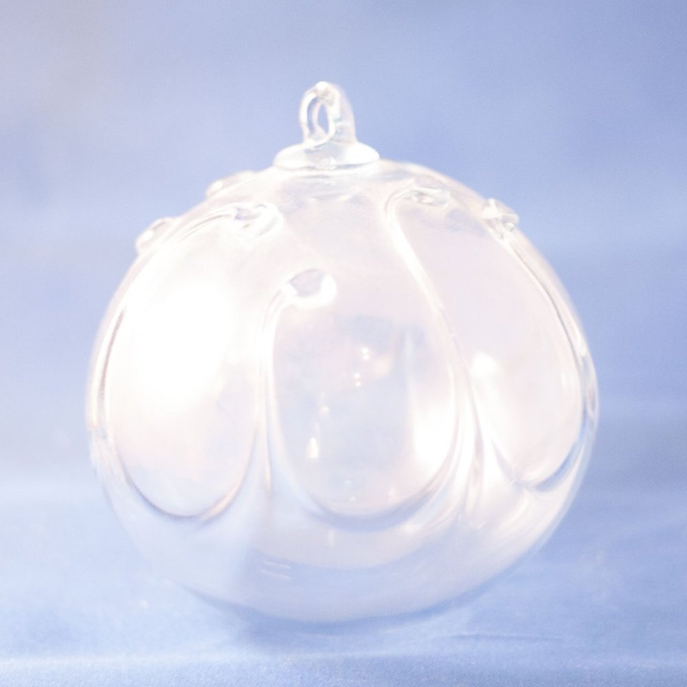 Hand blown glass globe ornament 7